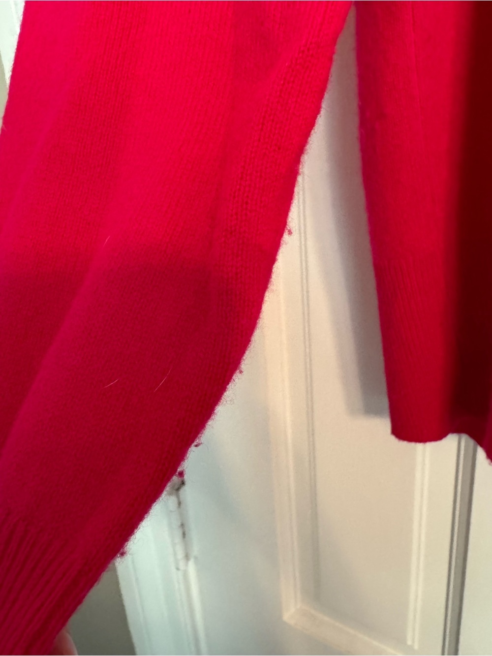 J Crew 100% Cashmere Crewneck Sweater in Bright Fuchsia - Picture 4 of 5